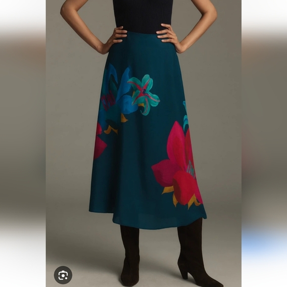 NWT FARM Rio for Anthropologie Tropical Maxi Skirt Size X- Small - Picture 9 of 9